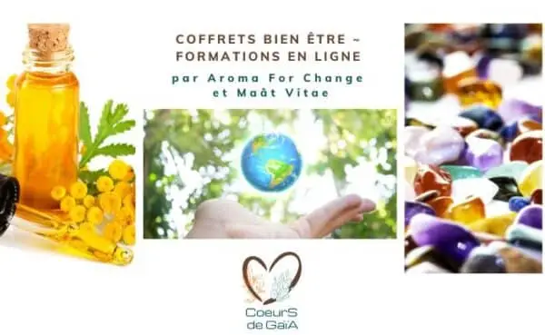 Formation en ligne Coeurs de Gaïa : huiles essentielles et pierres naturelles